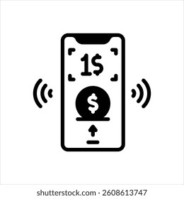 Vector black icon for mobile payment