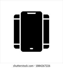 Icono negro vector para móviles