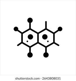 Vector black icon for molecular chemistry