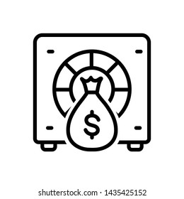Vector black icon for money