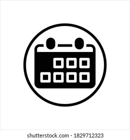 Vector black icon for month