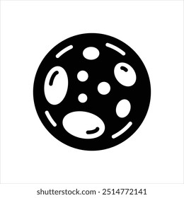 Vector black icon for moon