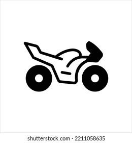 Vector black icon for motorcycles