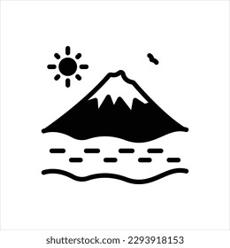Vector black icon for mount