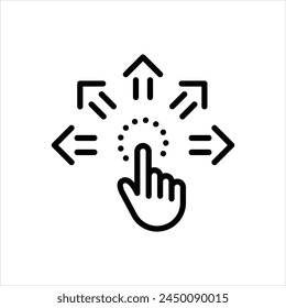 Vektorgrafik schwarzes Symbol für Verschieben