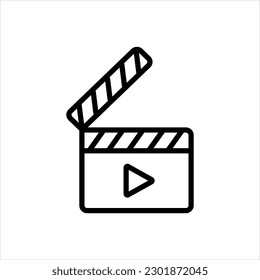 Icono negro vector para película