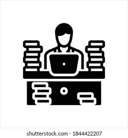 Vector black icon for much