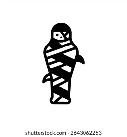 Vector black icon for mummy
