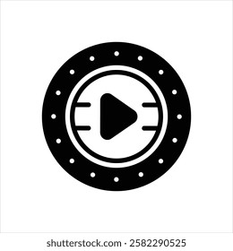 Vector black icon for music