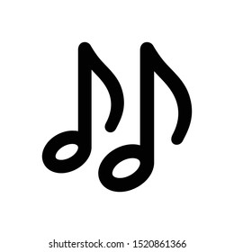 Vector black icon for music note