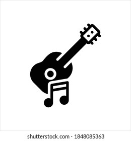 Vector black icon for musical