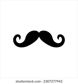 Icono negro vector para bigote 