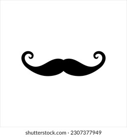 Vector black icon for mustache