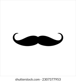Vector black icon for mustache 