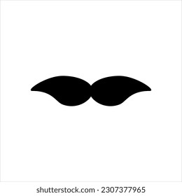 Vector black icon for mustache