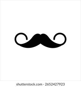 Ícone de preto vetorial para bigode