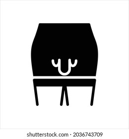 Vector Black Icon Naked Stock Vector Royalty Free