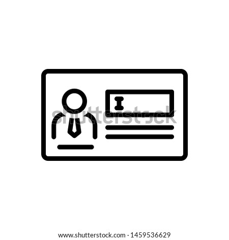Vector black icon for name
