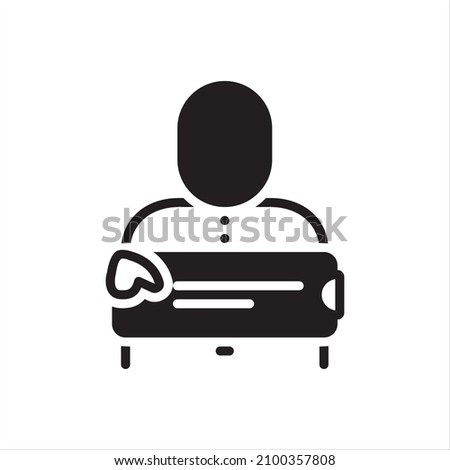 Vector black icon for name