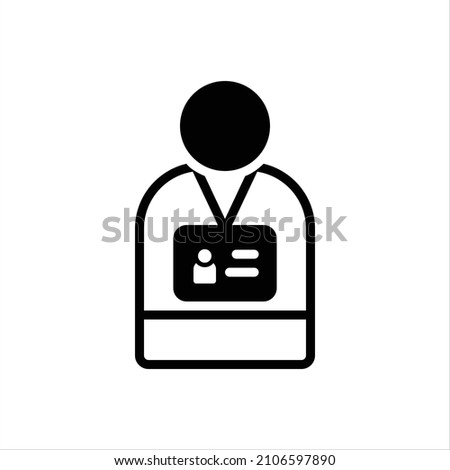Vector black icon for name