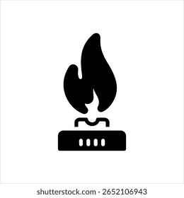 Vector negro icono para gas natural