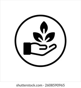 Vector black icon for natural organic