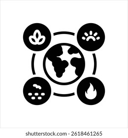 Vector black icon for natural resource
