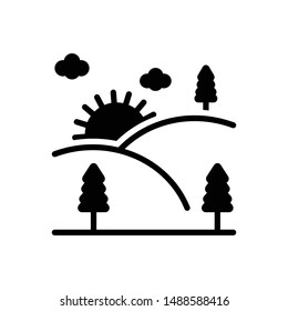 Vector black icon for nature