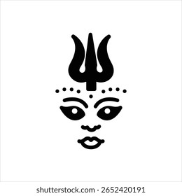 Vector black icon for navratri