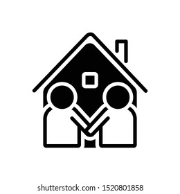 Vector black icon for neighbor