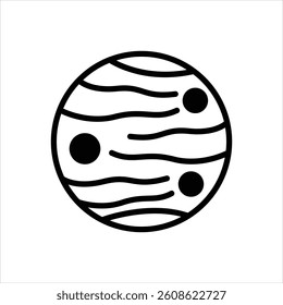 Vector black icon for neptune
