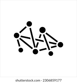 Vector black icon for network