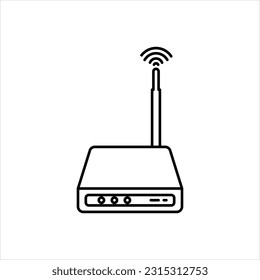 Vector black icon for network device