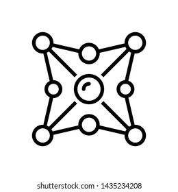 Vector black icon for networking