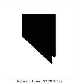 Vektorschwarzes Symbol für Nevada