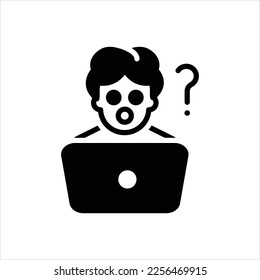 Vector black icon for newbie