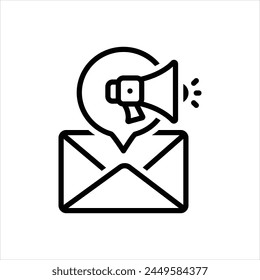 Vector black icon for newsletter