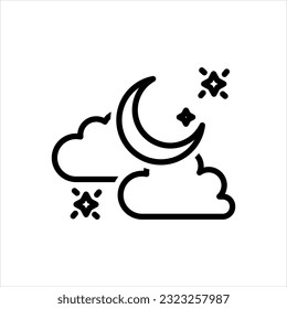 Vector black icon for nights