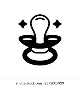 Vector black icon for nipple