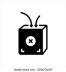 Vector black icon for nobody