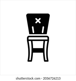 Icono negro vector para nadie