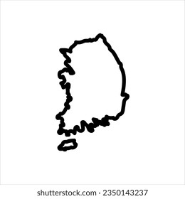 Vector black icon for north korea