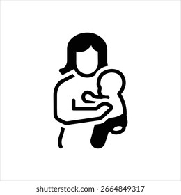 Vector black icon for nursling
