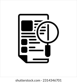 Icono negro vector para observación