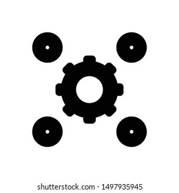 Vector black icon for odds