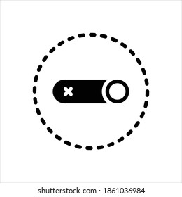 Vector black icon for off