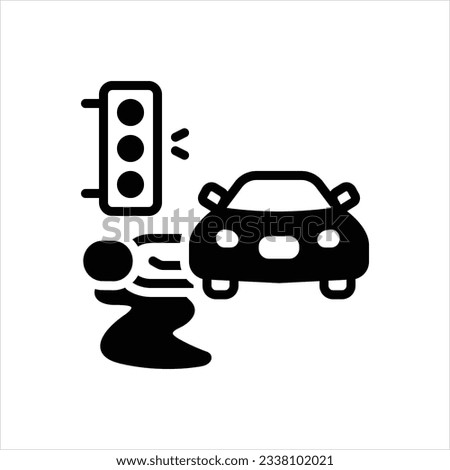 Vector black icon for offense