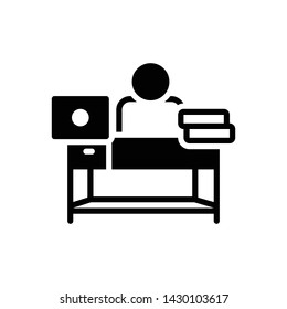 Vector black icon for office 