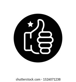 Vector black icon for ok