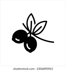 Vector black icon for oliver